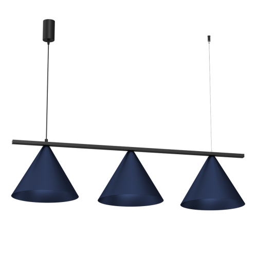 LAMPAMI - lampa nad okragły stół, lampa do jadalni, lampa nowoczesna wisząca, niebieska lampa wisząca CAPITAL BLACK/NAVY BLUE