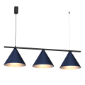 LAMPAMI - lampa nad okragły stół, lampa do jadalni, lampa nowoczesna wisząca, niebieska lampa wisząca CAPITAL BLACK/NAVY BLUE