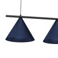 LAMPAMI - lampa nad okragły stół, lampa do jadalni, lampa nowoczesna wisząca, niebieska lampa wisząca CAPITAL BLACK/NAVY BLUE