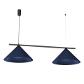 LAMPAMI - lampa nad okragły stół, lampa do jadalni, lampa nowoczesna wisząca, niebieska lampa wisząca CAPITAL BLACK/NAVY BLUE