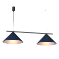 LAMPAMI - lampa nad okragły stół, lampa do jadalni, lampa nowoczesna wisząca, niebieska lampa wisząca CAPITAL BLACK/NAVY BLUE