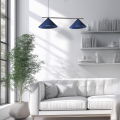 LAMPAMI - lampa nad okragły stół, lampa do jadalni, lampa nowoczesna wisząca, niebieska lampa wisząca CAPITAL BLACK/NAVY BLUE