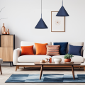 LAMPAMI - lampa nad okragły stół, lampa do jadalni, lampa nowoczesna wisząca, niebieska lampa wisząca  CAPITAL NAVY BLUE