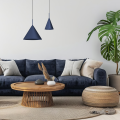 LAMPAMI - lampa nad okragły stół, lampa do jadalni, lampa nowoczesna wisząca, niebieska lampa wisząca  CAPITAL NAVY BLUE