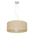 LAMPAMI - lampa wisząca do salonu, lampa boho, lampa sufitowa wisząca z rattanem MARSHALL WHITE / RATTAN