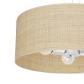 LAMPAMI - lampa wisząca do salonu, lampa boho, lampa sufitowa wisząca z rattanem MARSHALL WHITE / RATTAN