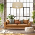 LAMPAMI - lampa wisząca do salonu, lampa boho, lampa sufitowa wisząca z rattanem MARSHALL WHITE / RATTAN