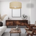 LAMPAMI - lampa wisząca do salonu, lampa boho, lampa sufitowa wisząca z rattanem MARSHALL WHITE / RATTAN
