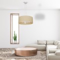 LAMPAMI - lampa wisząca do salonu, lampa boho, lampa sufitowa wisząca z rattanem MARSHALL WHITE / RATTAN