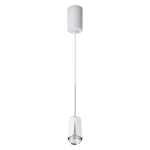 Biała lampa wisząca pojedyncza 120 cm 1xGU10 FLOWER WHITE CHROME 