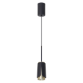 LAMPAMI - lampa wisząca pojedyncza, czarna lampa wisząca nowoczesna, czarna lampa wisząca do sypialni FLOWER BLACK GOLD