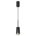 Czarna lampa wisząca pojedyncza 120 cm 1xGU10 FLOWER BLACK GOLD