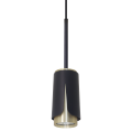 LAMPAMI - lampa wisząca pojedyncza, czarna lampa wisząca nowoczesna, czarna lampa wisząca do sypialni FLOWER BLACK GOLD