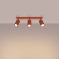 LAMPAMI - ryflowana lampa sufitowa potrójna, lampa przysufitowa spot, lampa sufitowa do salonu KARBON 3L