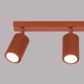 LAMPAMI - ryflowana lampa sufitowa potrójna, lampa przysufitowa spot, lampa sufitowa do salonu KARBON 3L