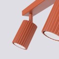 LAMPAMI - ryflowana lampa sufitowa potrójna, lampa przysufitowa spot, lampa sufitowa do salonu KARBON 3L