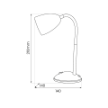 LAMPAMI - biała lampka biurkowa LOGIC WHITE szkic