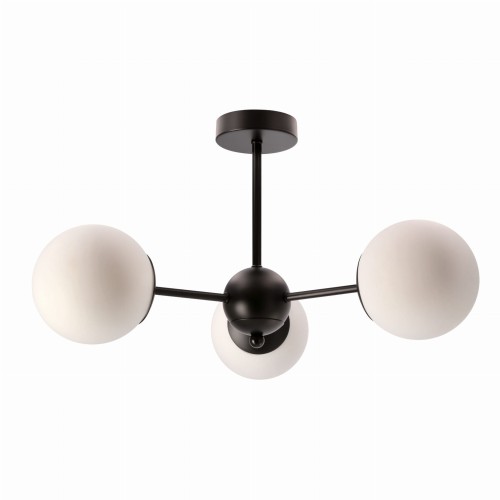 LAMPAMI - lampa sufitowa do salonu klosze białe kule, lampa sufitowa wisząca do salonu, lampa nad stół, lampa szklane kule CALARI