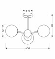 LAMPAMI -  lampa szklane kule CALARI szkic
