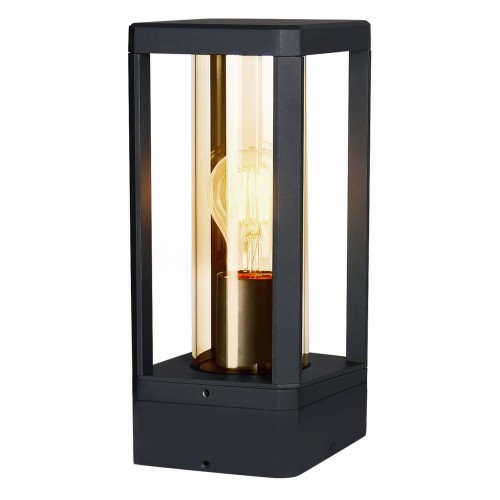 LAMPAMI - lampa ogrodowa, lampa zewnętrzna, lampa słupek zewnętrzny, latarnia zewnętrzna słupek, czarna lampa zewnętrzna stojąca Cissus IP54