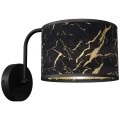 LAMPAMI - kinkiet czarny ze złotym, kinkiet do sypialni, kinkiet do salonu SENSO Black/Gold