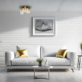 LAMPAMI - lampa do salonu nad sofę, lampa ledowa złota amber, lampa do sypiani, lampa na korytarz VASO AMBER