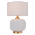 LAMPAMI - lampa stojąca biała ze złotym, lampa do sypialni, ekskluzywna lampa stojąca nowoczesna Tamiza