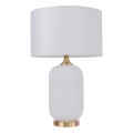LAMPAMI - lampa stojąca biała ze złotym, lampa do sypialni, ekskluzywna lampa stojąca nowoczesna Tamiza