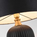 LAMPAMI - lampa stojąca czarna ze złotym, lampa do sypialni, ekskluzywna lampa stojąca nowoczesna Tamiza 65 cm