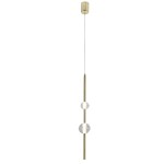 Złota lampa ledowa pojedyncza wisząca 120 cm 4000K VAKU LED