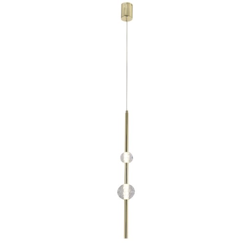 LAMPAMI - lampa wisząca złota nowoczesna, złota lampa ledowa, nowoczesna lampa do salonu, żyrandol nowoczesny do salonu Vaku LED 4000K