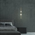 LAMPAMI - lampa wisząca złota nowoczesna, złota lampa ledowa, nowoczesna lampa do salonu, żyrandol nowoczesny do salonu Vaku LED 4000K