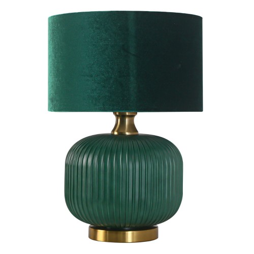 LAMPAMI - lampa stojąca zielona ze złotym, lampa do sypialni, ekskluzywna lampa stojąca nowoczesna Tamiza zielona
