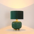 LAMPAMI - lampa stojąca zielona ze złotym, lampa do sypialni, ekskluzywna lampa stojąca nowoczesna Tamiza zielona