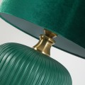 LAMPAMI - lampa stojąca zielona ze złotym, lampa do sypialni, ekskluzywna lampa stojąca nowoczesna Tamiza zielona