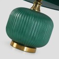 LAMPAMI - lampa stojąca zielona ze złotym, lampa do sypialni, ekskluzywna lampa stojąca nowoczesna Tamiza zielona