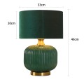 LAMPAMI - lampa stojąca zielona ze złotym, lampa do sypialni, ekskluzywna lampa stojąca nowoczesna Tamiza zielona