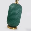 LAMPAMI - lampa stojąca zielona ze złotym, lampa do sypialni, ekskluzywna lampa stojąca nowoczesna Tamiza 65 cm zielona