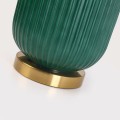 LAMPAMI - lampa stojąca zielona ze złotym, lampa do sypialni, ekskluzywna lampa stojąca nowoczesna Tamiza 65 cm zielona