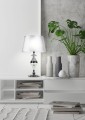 LAMPAMI - lampa glamour do salonu, lampa stołowa, lampa stojąca nowoczesna, srebrna lampa gabinetowa PRIMA