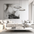 LAMPAMI - lampa ledowa wisząca, nowoczesny żyrandol do salonu, lampa wisząca ledowa NEST LED
