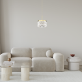 LAMPAMI - złota lampa wisząca pojedyncza, lampa ledowa złota do salonu, złota lampa ledowa, lampa wisząca kryształowa  ELEGANCE LED