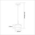 LAMPAMI - lampa wisząca kryształowa ELEGANCE LED szkic