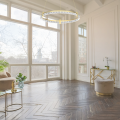 LAMPAMI - lampa wisząca złota nowoczesna, złota lampa ledowa, nowoczesna lampa do salonu, żyrandol nowoczesny do salonu ELEGANCE LED