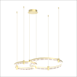 Lampa ledowa wisząca złota podwójna 4000K 72W ELEGANCE LED 