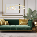 LAMPAMI - lampa wisząca złota nowoczesna, złota lampa ledowa, nowoczesna lampa do salonu, żyrandol nowoczesny do salonu ELEGANCE LED