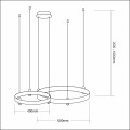 LAMPAMI - żyrandol nowoczesny do salonu ELEGANCE LED szkic