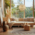 LAMPAMI - lampa sufitowa BOHO, żyrandol BOHO, lampa nad stół, lampa w stylu boho HESTIA