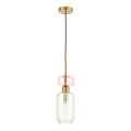 LAMPAMI - lampa wisząca ryflowana, lampa wisząca nad stół, lampa do sypialni wisząca, nowoczesna lampa do salonu MOLLY GREEN