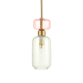 LAMPAMI - lampa wisząca ryflowana, lampa wisząca nad stół, lampa do sypialni wisząca, nowoczesna lampa do salonu MOLLY GREEN